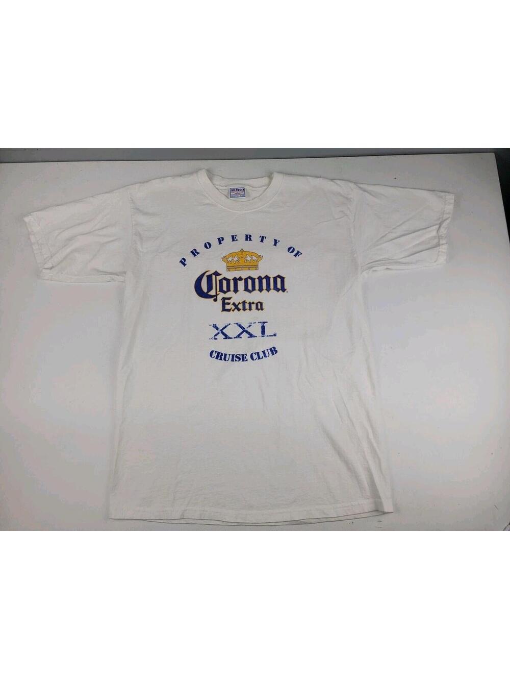VINTAGE CORONA BEACH CRUISE CLUB MEMBER TEE SHIRT Y2K SIZE XL USA ALLSPORT